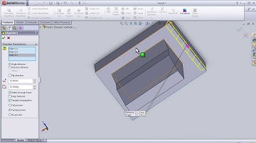 23- SolidWorks Beginner TUTORIAL: CAMFER (angle)