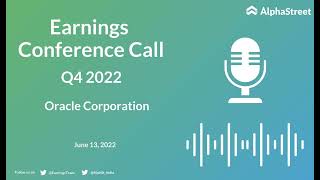 ORCL Stock | Oracle Corporation Q4 2022 Earnings Call