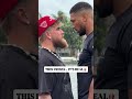 SCARY SIZE DIFFERENCE AS JAKE PAUL & ANTHONY JOSHUA FACE OFF FOR THE FIRST TIME IN FIGHT WEEK