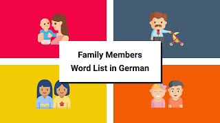 Family Members Vocabulary in German [44 words in 5 mins]