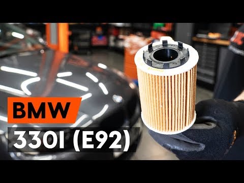 Cómo cambiar la filtro de aceite y aceite de motor en BMW 330i 3 (E92) [VÍDEO TUTORIAL DE AUTODOC]