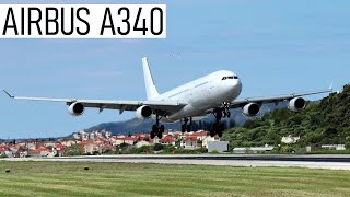 AMAZING CLOSE-UP AIRBUS A340 LANDING!