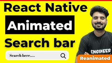 React Native Animated Search Bar 🔥 | Engineer Codewala