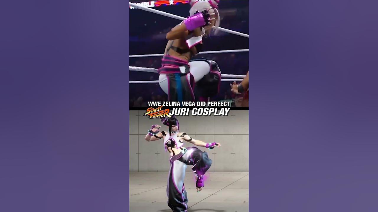 Zelina Vega came out in full Juri cosplay at WWE's Royal Rumble for her big Street  Fighter 6 reveal and reenacted part of her Critical Art