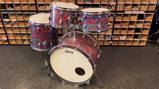 Ludwig スネアドラム ビンテージ VINTAGE]LUDWIG 60' PsychedelicRed Drum Set 22BD 16FT 12TT 13TT