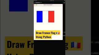 Love coding status ❤️❤️  Create France flag 🇫🇷 using python turtle 🐢 #shorts #coding #programming screenshot 4