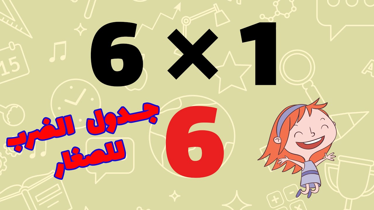 جدول الضرب 6 - تعلم جدول الضرب بطريقة سهلة للأطفال - اسهل طريقة لحفظ ...