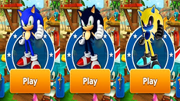 SONIC DASH - SONIC vs BLACK SONIC vs GHOST SONIC - SCARY GAMEPLAY