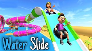 Water Park Sliding Adventure | Level 1,2,3,4,5 | Water Slide Games screenshot 1