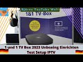 1und 1 TV Box 2023 Unboxing Einrichten Test Setup IPTV 1&1 TV-Box Android TV Receiver Setup UHD image