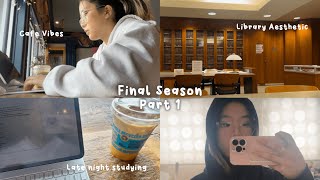 Final Exam Vlog (part 1): lots of studying, cafe, stress, finding motivation, productivity + more!