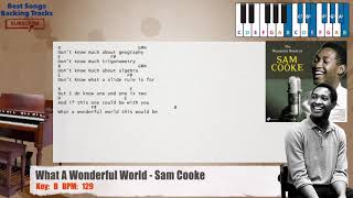 🎹 What A Wonderful World - Sam Cooke Piano Backing Track with chords and lyrics