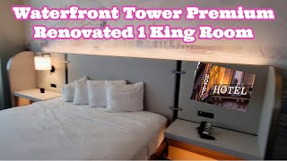 4k || A GREAT upgrade || Waterfront Tower PREMIUM 1 KING || Harrah's Atlantic City Room || Renovated