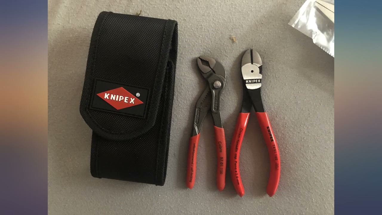 Knipex 00 20 72 V01 2 Piece Set Mini Pliers in Belt Pouch