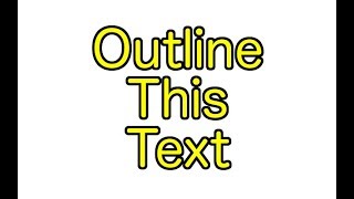 GIMP - Outline Text