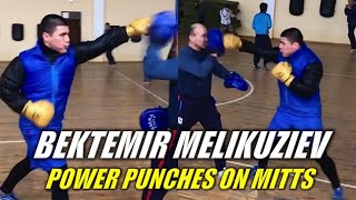 Bektemir Melikuziev Power Punches on Mitts