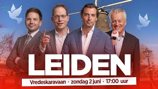 LIVE: Thierry, Gideon, Pepijn en Ralf met de Vredeskaravaan in Leiden!