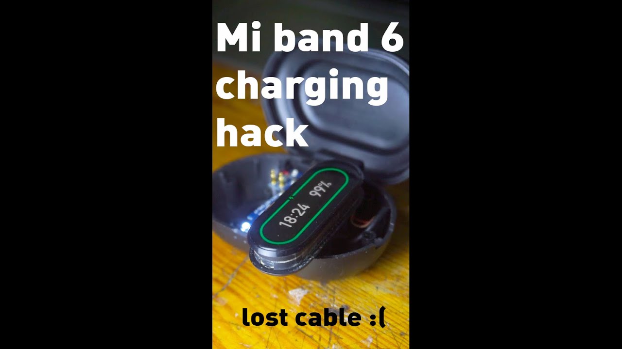 how to charge mi band 6 without it's charger 