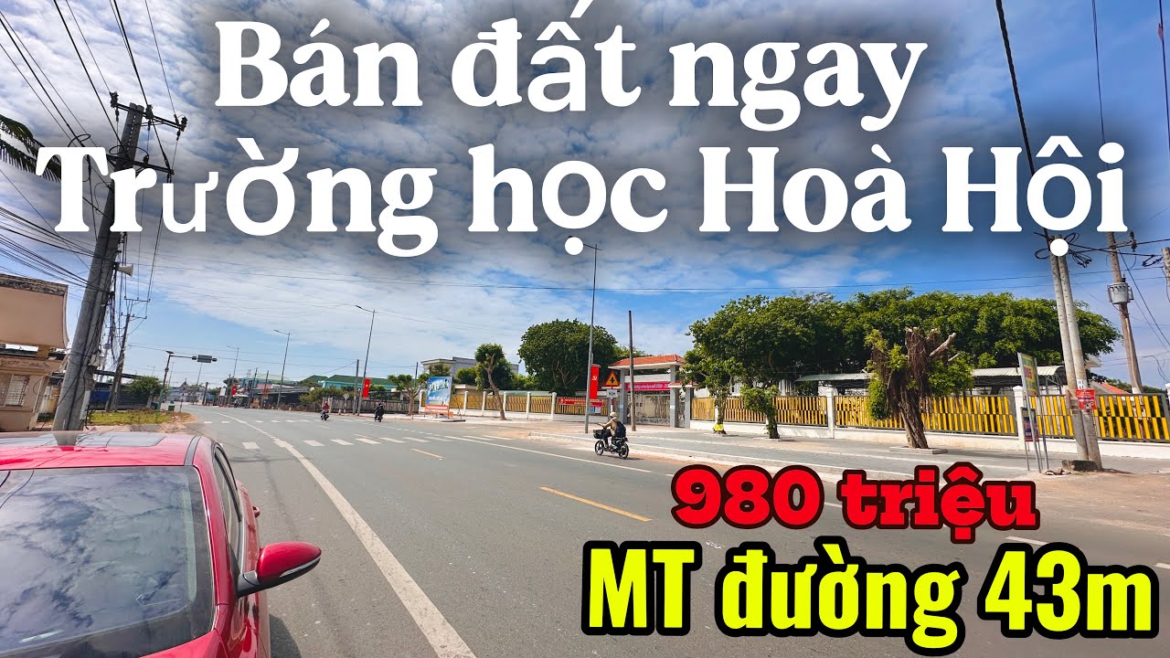 #602 Bán đất ngay trường học & chợ xã Hoà Hội, Tp.HCM | Giá cực rẻ 980 triệu tổng lô | 43m mặt tiền