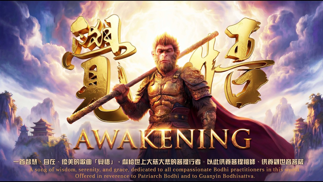 一首智慧、自在、優美的歌曲「覺悟」，獻給世上大慈大悲的菩提行者。以此供養菩提祖師、供養觀世音菩薩 | 所有歌詞均來自鏡像詩集  #鏡像世界 #鏡像 #音樂  #鏡像歌曲 #禪意詩詞 #哲理 #禪心詩人