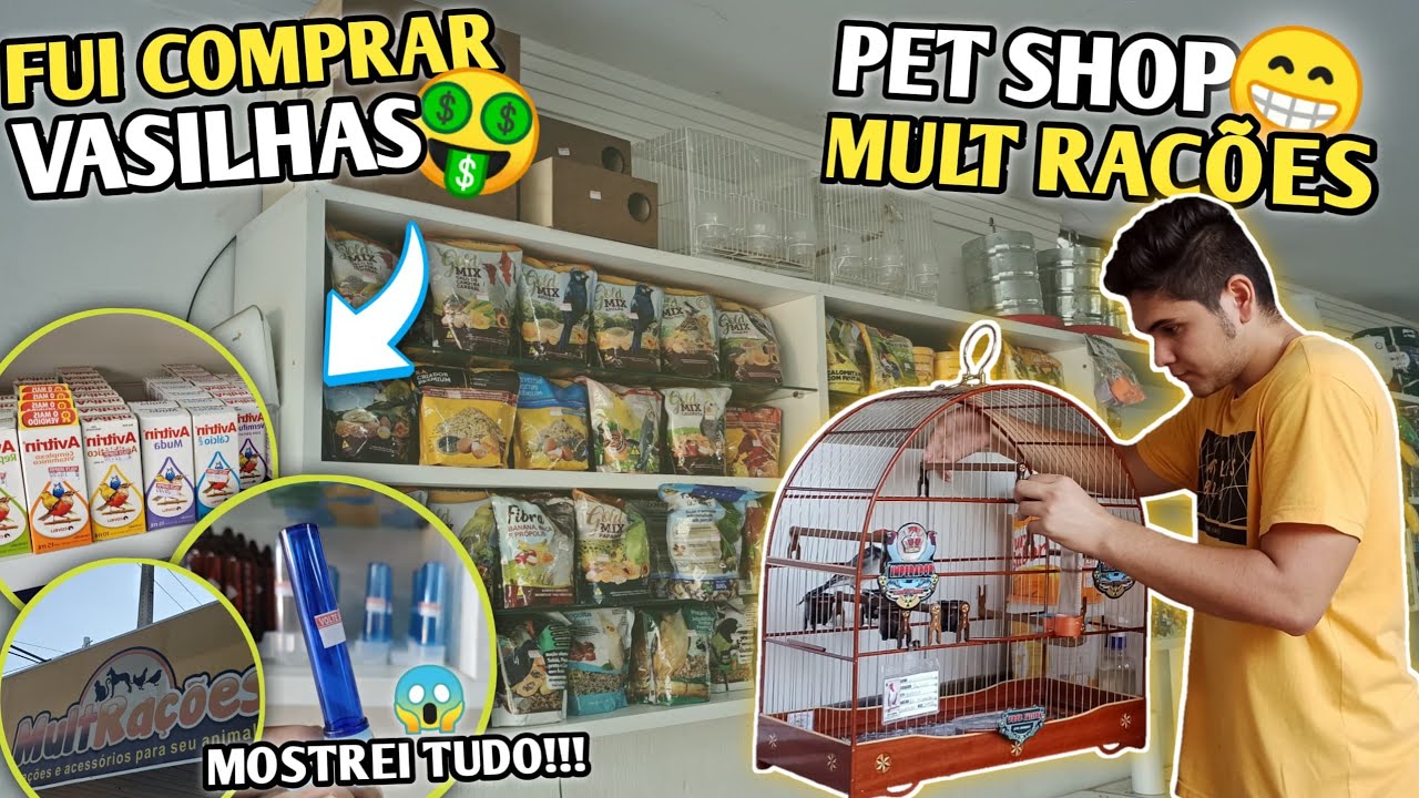 🤑 FUI NO PET SHOP COMPRAR VASILHAS PARA OS PÁSSAROS!!! ( Mostrei tudo😱)