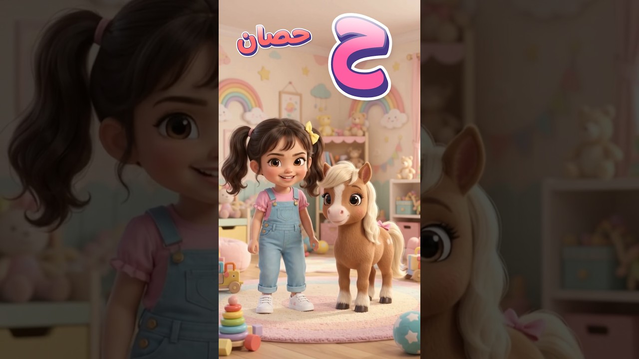 حرف الحاء (ح) 🐴 | تعلم الحروف العربية مع لولي (6/28) #shorts