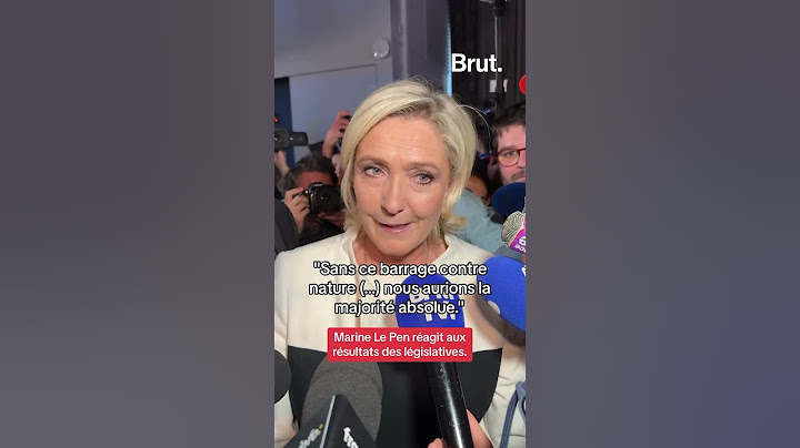 Voici la réaction de Marine Le Pen aux résultats du deuxième tour des élections législatives 2024.