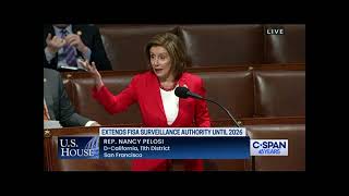 Speaker Emerita Pelosi Floor Speech on the Reforming Intelligence and Securing America Act