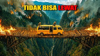 MEREKA TERJEBAK DI JEMBATAN YANG MULAI AMBRUK KARENA KEBAKARAN HUTAN‼️Alur Cerita Film
