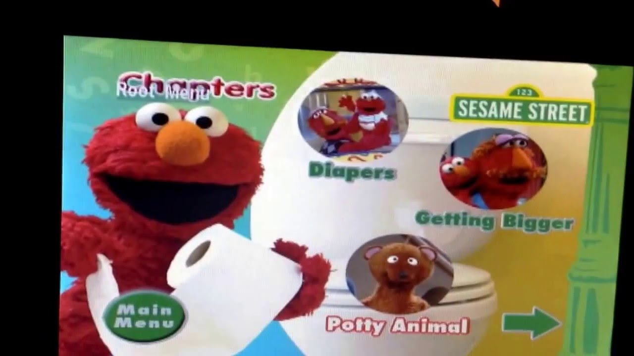 sesame street elmo potty time 2006 dvd menu elmo potty time