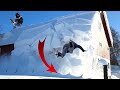 Top dangerous snow falling on head  cars  amazing snow sliding off the roof 2023