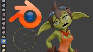 Blender. Creation of the character Gabby. 3D modeling, sculpting in Blender.