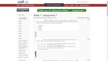 Assignment 7 | Natural Language Processing (NLP) - IIT KGP | NPTEL -2K23 | Artificial Intelligence