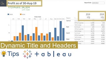 How to Dynamically Update Column Headers and Titles in Your Tableau Dashboard - Tableau Tips