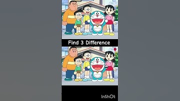 Find only 4 difference 🧠🤔. || #find #difference #shizuka #shorts #love #trending #doraemon #game