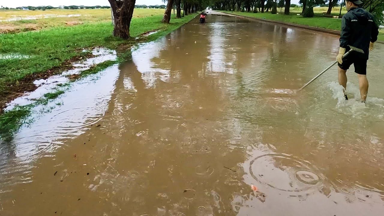 Going Outside Unclogged Drain After Storm Flooded Street - YouTube