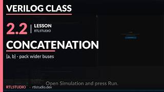 Verilog Class | 2.2 Concatenation | RTLStudio