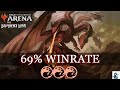 100 win sur le play  magic arena deck mono rouge aggro standard bw mtga ranked mono red