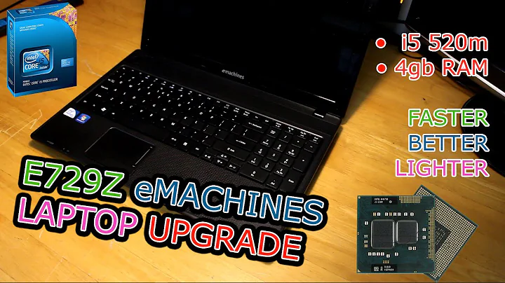 eMachines E729ZノートパソコンのCPUとRAMのアップグレード