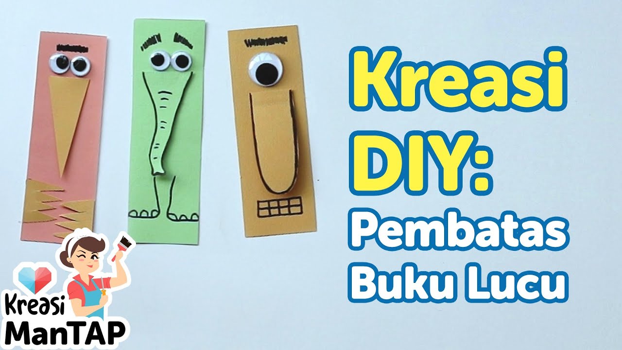 DIY Pembatas Buku Lucu - YouTube