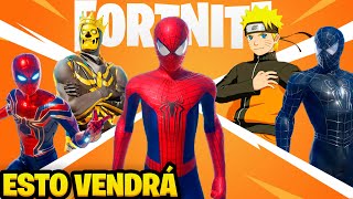 *NARUTO y SPIDERMAN* 5 SKINS que *VIENEN* a FORTNITE! ¿CUANDO SALEN? TEMPORADA 8