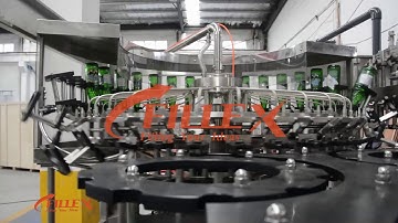 Fillex 5,000BPH Glass Bottle Carbonated Soft Drink Rinsing Filling Capping 3in1 Filling Machine