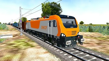 SUPER ALSTOM PRIMA WITH CONCOR FREIGHT TRAIN | INDIAN RAILWAYS | MSTS