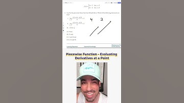 Piecewise Function- Evaluating Derivatives at a Point #calculus #apcalculusab #shorts