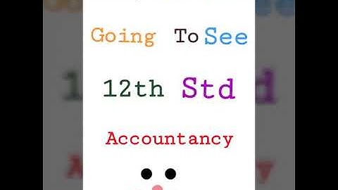 12th Std Accountancy Unit-1 Accounts from incomplete records Format of Statement of profit or loss