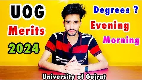 UOG Merits Lists 2024 | University of Gujrat | UOG Admission 2024