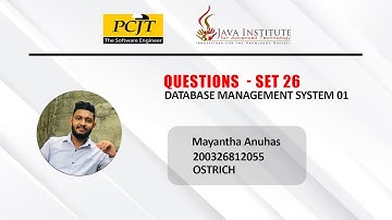Question Set 26 | Database Management System | Java Institute