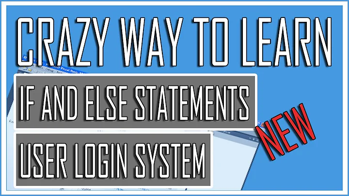 Visual Basic Beginner Lesson 13 - If and else statements with User Login System  (Crazy Tutorial)