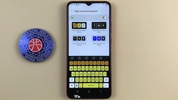 How to change the high contrast keyboard on Samsung A03 Android 13