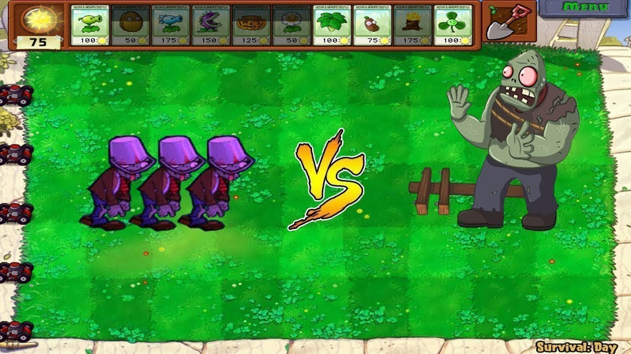 Plants Vs Zombies - Football Zombie Eat Hypno-Shroom Kill Gargantuar And  Zombies - Youtube